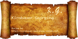 Kirnbauer Georgina névjegykártya